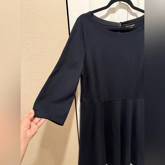 Kate Spade New York Boat Neck Ponte 3/4 Sleeves Black Dress Office Classic ,XL - Picture 7 of 8